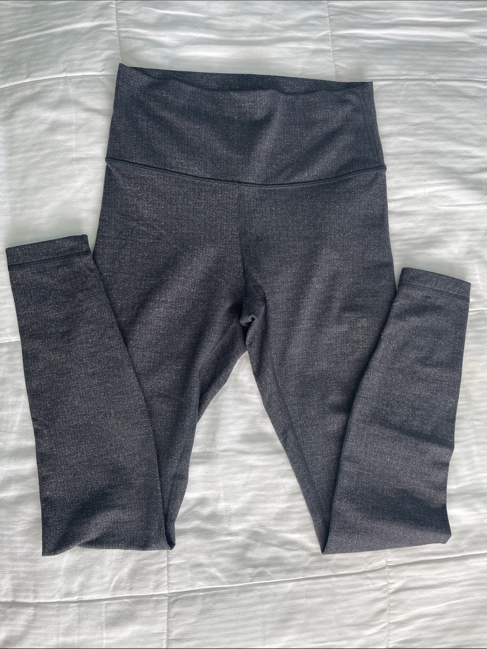 Lululemon textured leggings charcoal grey size 6